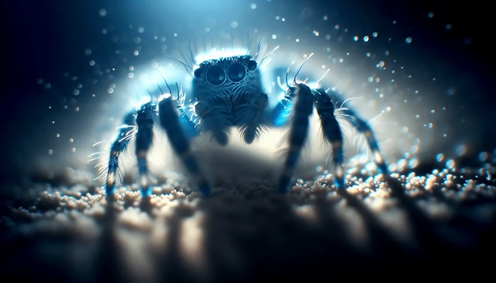 sonhar com aranha azul