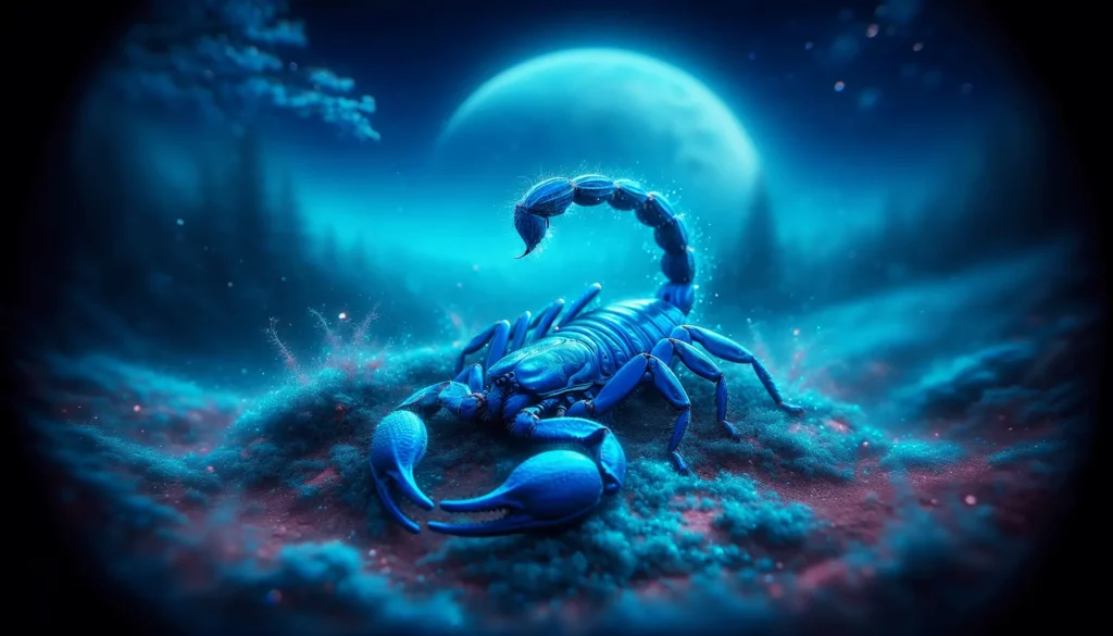 sonhar com escorpi&atilde;o azul
