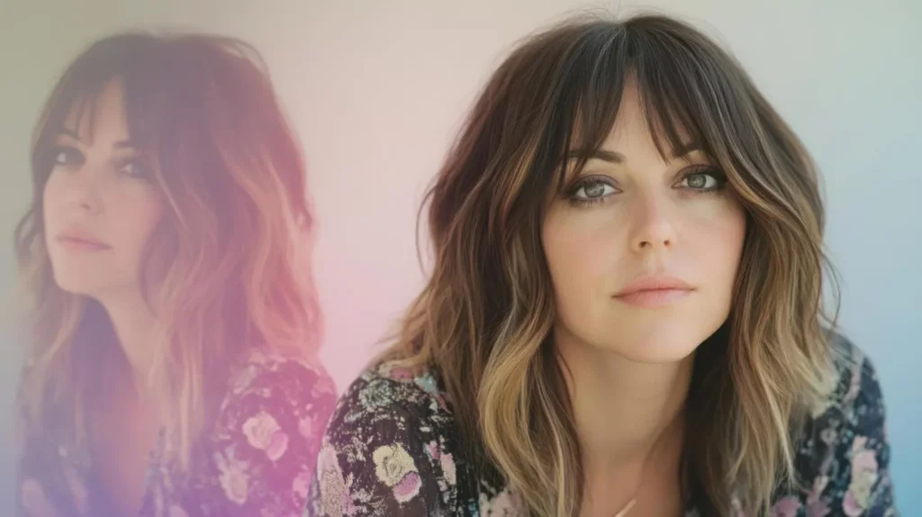 Cabelo M&eacute;dio Com Franja Longa